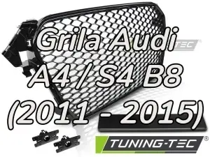Grila Audi A4 S4 B8 (2011 - 2015) 'RS Style' negru lucios