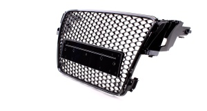 Grila Audi A5 8T (2007 - 2011) RS look negru lucios PDC - Img 2