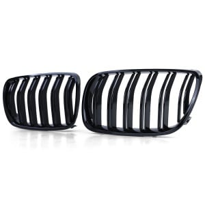 Grila dubla BMW E83 X3 (2007 - 2010) M-Look negru lucios - Img 3