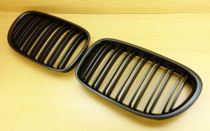 Grila dubla BMW F01 F02 M-LOOK negru mat - Img 5
