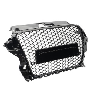 Grila fara emblema Audi A3 S3 8V (2012 - 2016) RS Style negru lucios PDC - Img 4