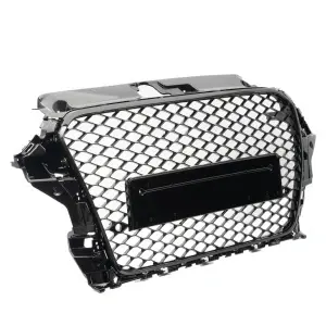 Grila fara emblema Audi A3 S3 8V (2012 - 2016) RS Style negru lucios PDC - Img 4