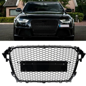 Grila fara emblema Audi A4 S4 B8 (2012 - 2015) 'RS Style negru' lucios PDC - Img 2