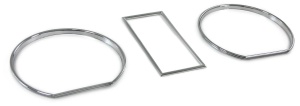 Inele ornament ceasuri bord VW Golf 2, Jetta MK2 CROM - Img 2