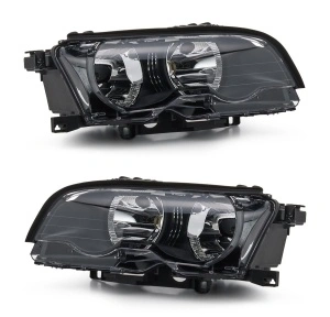 Set faruri BMW E46 coupe, cabrio (2001 - 2003) look negru - Img 2