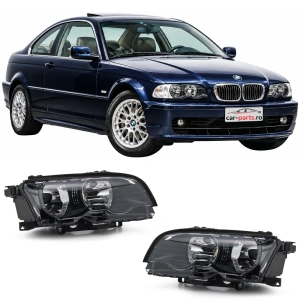 Set faruri BMW E46 coupe, cabrio (2001 - 2003) look negru