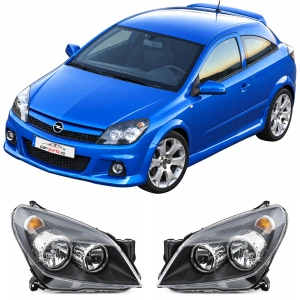 Set faruri Opel Astra H, GTC, Twintop look negru