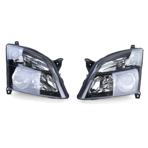 Set faruri Opel Vectra C look negru cu lupa - Img 4