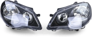 Set faruri VW Polo IV 9N3 look negru - Img 4