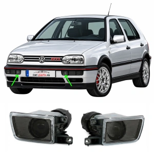 Set proiectoare ceata cu lupa VW Golf 3, Vento fumuriu