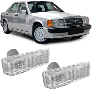Set semnalizari aripa Mercedes W124, 190 W201, W202, W140, R129 alb
