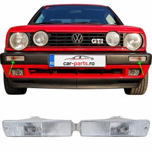 Set semnalizari VW Golf 2, Jetta MK2 alb (bara lata)