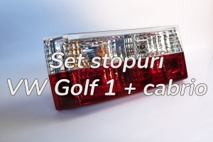 Set stopuri VW Golf 1 MK1, cabrio rosu clar