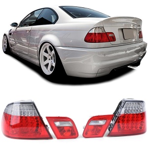 Stopuri BMW E46 coupe NFL LED rosu clar - Img 1