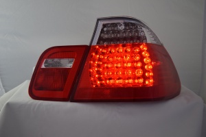Stopuri BMW E46 NFL sedan LED rosu clar - Img 5