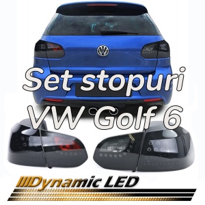 Stopuri VW Golf 6 LED dinamic fumuriu