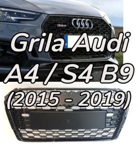 Grila Audi A4 B9 (2015 - 2019) negru lucios