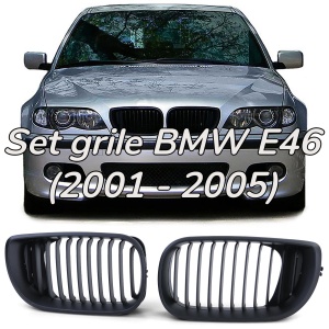 Grila BMW E46 FL (2001 - 2005) negru mat