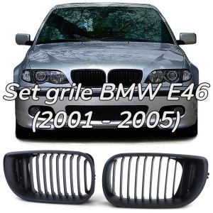 Grila BMW E46 FL (2001 - 2005) negru mat