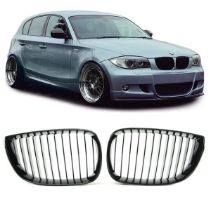 Grila BMW E81 E87 NFL (2004 - 2007) negru lucios - Img 2