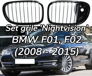 Grila BMW F01, F02 Nightvision negru lucios - Img 1
