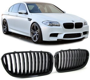 Grila BMW F10 F11 negru lucios - Img 2