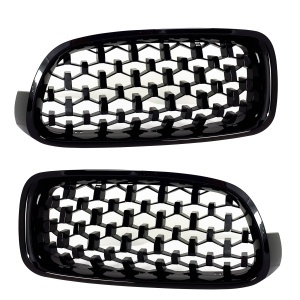 Grila BMW F30 F31 DIAMOND look negru lucios - Img 2