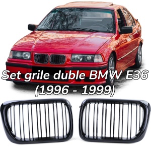 Grila dubla BMW E36 FL facelift M-Look negru lucios