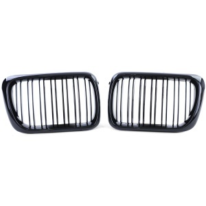 Grila dubla BMW E36 FL facelift M-Look negru lucios - Img 2