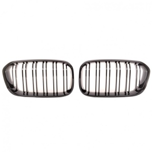 Grila dubla BMW F20 F21 FL (2015 - 2018) M-LOOK negru lucios - Img 3