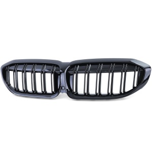 Grila dubla BMW G20 G21 negru lucios - Img 3