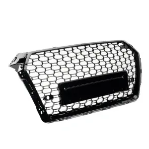 Grila fara emblema Audi A4 B9 (2015 - 2019) negru lucios PDC - Img 3