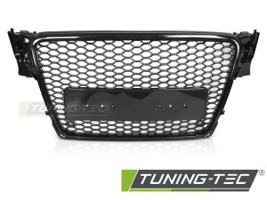 Grila fara emblema Audi A4 S4 B8 (2008 - 2011) 'RS Style' negru lucios PDC - Img 2