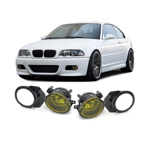Proiectoare ceata 'bara M' BMW E46 E39 galben - Img 2