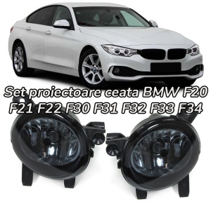 Proiectoare ceata BMW F20, F21, F30, F31, F32, F33, F34 fumuriu - Img 1