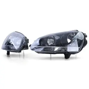 Set faruri VW Golf 5, Jetta look negru - Img 3