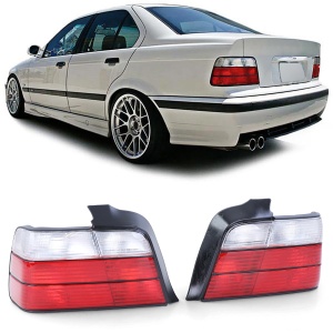 Stopuri BMW E36 sedan rosu alb - Img 1