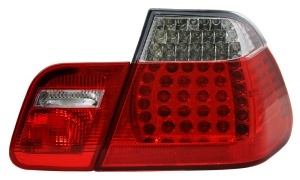 Stopuri BMW E46 FL sedan rosu clar LED - Img 3