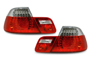 Stopuri BMW E46 NFL sedan LED rosu clar - Img 2