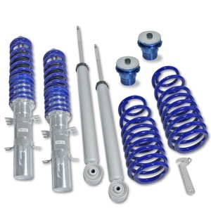 Suspensie sport reglabila JOM BlueLine Audi A3 8L, Skoda Octavia I, Seat Leon, Toledo, VW New Beetle, Bora, Golf 4 - Img 2