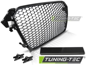 Grila Audi A4 S4 B8 (2011 - 2015) 'RS Style' negru lucios - Img 2