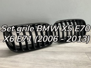 Grila BMW X5 E70 X6 E71 negru lucios + mat