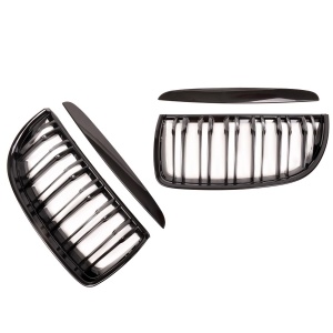 Grila dubla BMW E90 E91 NFL M-LOOK negru lucios - Img 3