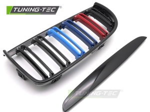 Grila dubla BMW E90 E91 NFL M-Power negru lucios - Img 5