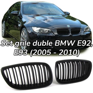 Grila dubla BMW E92 E93 NFL M-LOOK negru mat