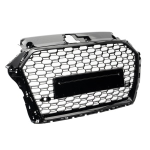 Grila fara emblema Audi A3 S3 8V negru lucios (2017 - 2020) PDC - Img 4