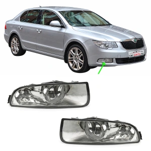 Set far proiectoare ceata adaptiv Skoda Superb II (2008 - 2013)