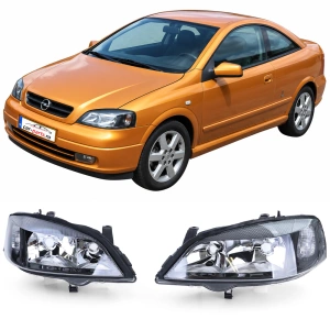 Set faruri Opel Astra G look negru