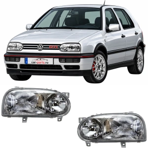 Set faruri VW Golf 3 camera dubla