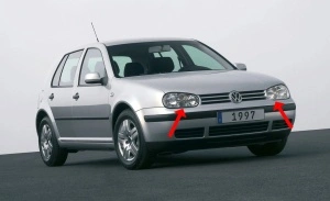 Set faruri VW Golf 4 look crom - Img 6